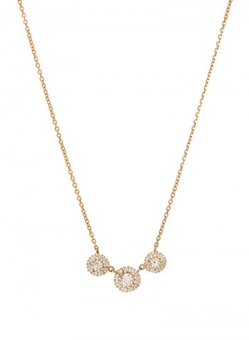 18K Gold Diamond Studded Necklace