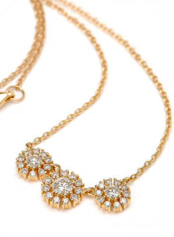 18K Gold Diamond Studded Necklace