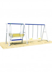 Garden Swing Set 2 Seat And 1 Swing Chair 400 x 130 x 200cm