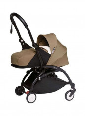 Stroller YOYO² Black Frame 0+ Newborn Pack - Toffee