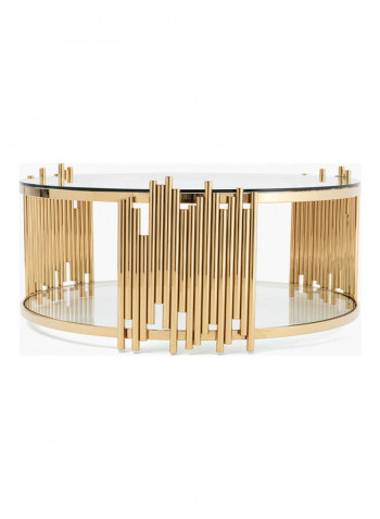 Henley Coffee Table Clear/Gold 100x100x43cm