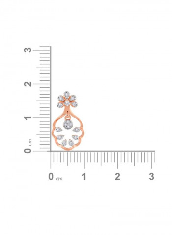 18 Karat Gold 0.17 Ct Diamond Studded Earrings