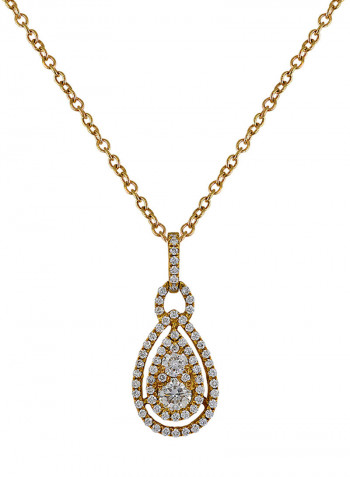 0.49 Ct Pear Drop Diamond Pendant