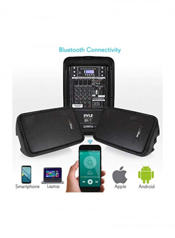 PA Speaker DJ Mixer Sound System PPHP28AMX Black