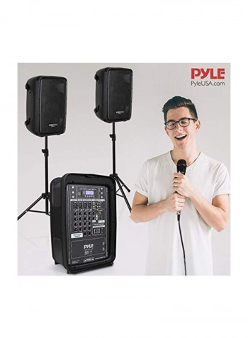PA Speaker DJ Mixer Sound System PPHP28AMX Black