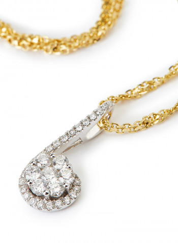 18 Karat White Gold Diamond Pendant