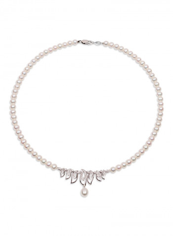 18K White Gold Freshwater Pearl Necklace