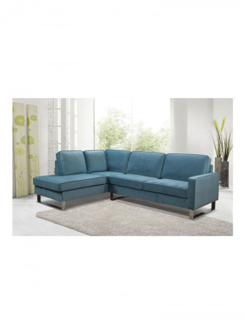 Logan Left Corner Sofa Blue 84 x 180 x 260cm