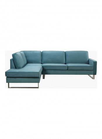 Logan Left Corner Sofa Blue 84 x 180 x 260cm