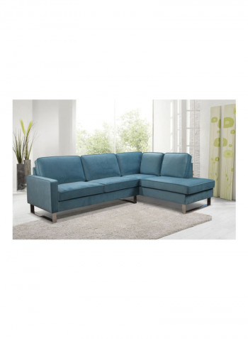 Logan Right Corner Sofa Blue 84 x 180 x 260cm