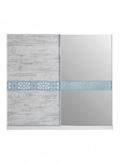 Casablanca Sliding Door Wardrobe With Mirror White 80x163x39.5centimeter
