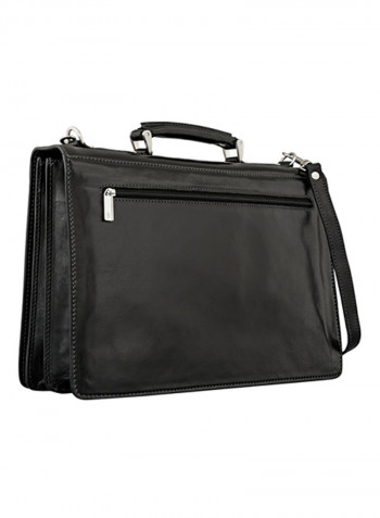 Stateman Leather Briefcase Bag Black