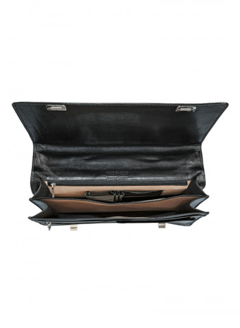 Stateman Leather Briefcase Bag Black