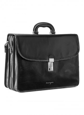 Stateman Leather Briefcase Bag Brown