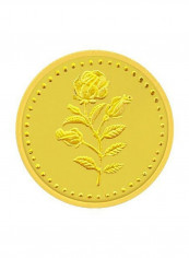 22 Karat Gold Flower Design Coin