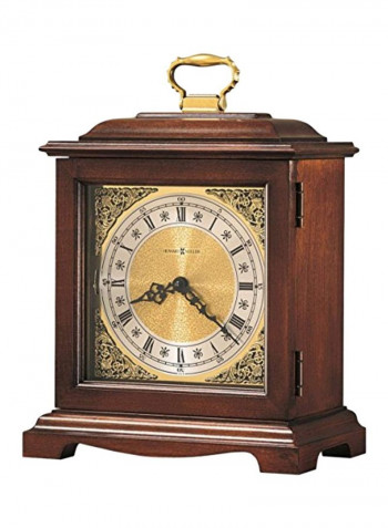 Mantel Clock Brown/Gold/Beige 6.5 x 10.5 x 14.2inch