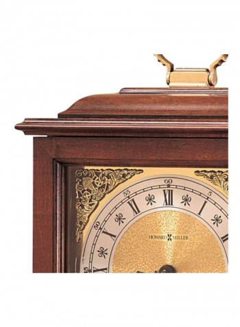 Mantel Clock Brown/Gold/Beige 6.5 x 10.5 x 14.2inch