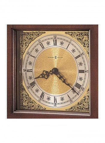 Mantel Clock Brown/Gold/Beige 6.5 x 10.5 x 14.2inch