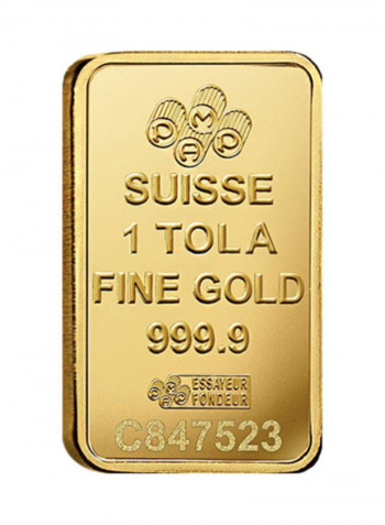 Suisse Pamp 24K (999.9) 1 Tola Gold Bar