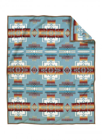 Chief Joseph Wool Blanket Blue/White/Red Queen