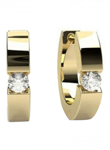 18K Gold Exquisite Design Cermona Diamond Stud Earring