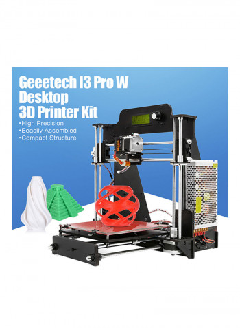 Desktop I3 Pro Self Assembly 3D Printer 200 x 200 x 180millimeter Black