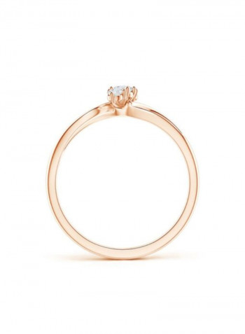 Three Stone Diamond Bypass Split Shank Ring