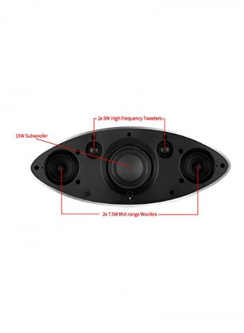 Wireless Bookshelf Stereo Speaker Red/Black