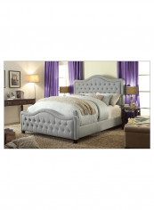 Adella Top Upholstery Bed Without Mattress Grey 200 x 200centimeter