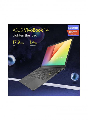 VivoBook 14 M413IA-EK735T Laptop With 14-Inch FHD Display, AMD Ryzen 7-4700U Processor/8GB RAM/512GB SSD/AMD Radeon Graphics Black