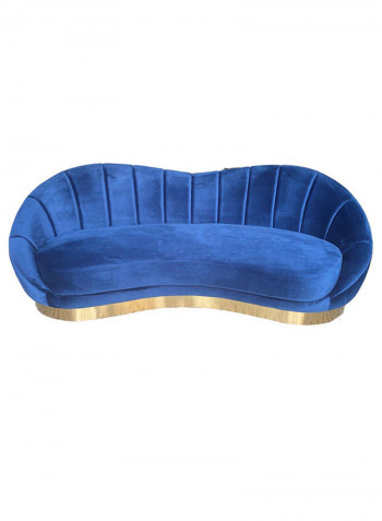 3 Seater Valenciaga Fabric Sofa Blue/Gold 230x98x81cm