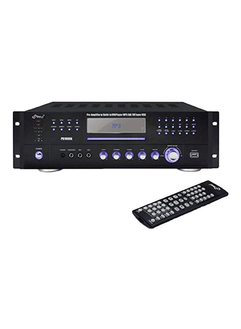 4-Channel Amplifier Receiver With Power Adapter PD1000A Black