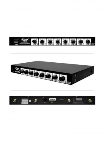 8 Channel Wireless Microphone System PDWM8700 Black