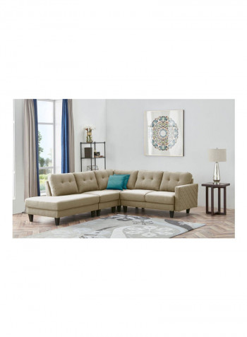 Sky Left Corner Sofa With 3-Cushions Beige 212x86x211cm