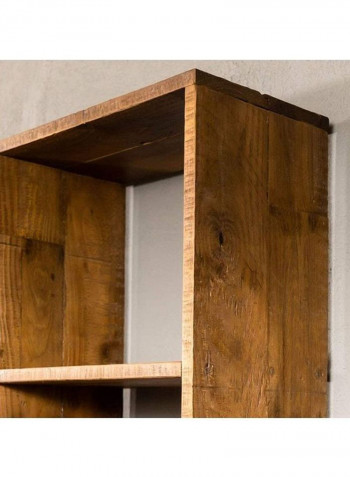 Wooden Storage Shelf Brown 150x29x200cm