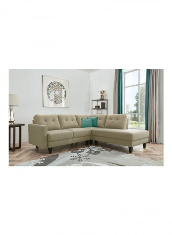 Sky Right Corner Sofa With 3-Cushions Beige 212x86x211cm