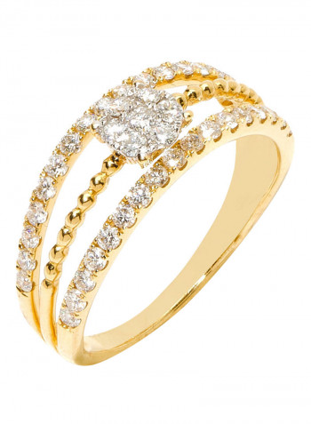 18K Gold Exquisite Design Diamond Ring