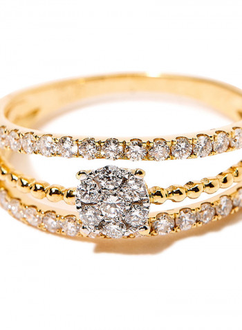 18K Gold Exquisite Design Diamond Ring