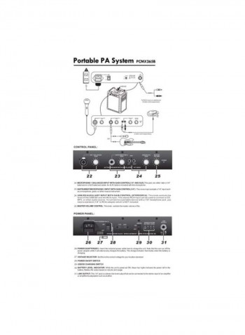 Portable Speaker System PCMX265B Black