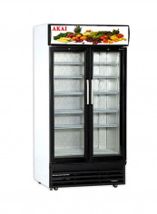 2-Door Chiller Showcase 750L SCMA-750FD Black/White