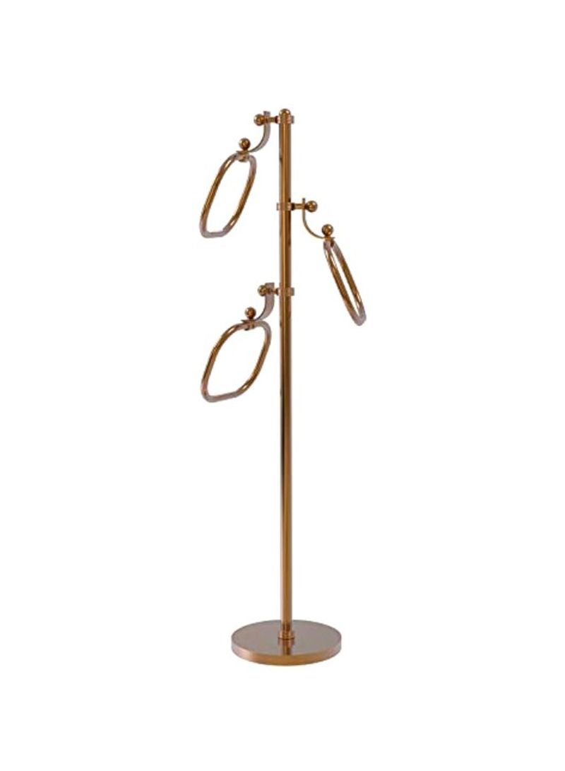 Brass Towel Stand Gold 9inch