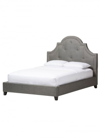 Modern Platform Bed With Mattress Grey 200 x 200centimeter