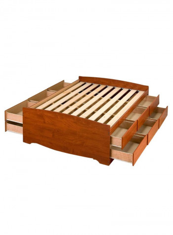 Chelsea Mate Platform Storage Bed With Mattress Brown 200 x 200centimeter