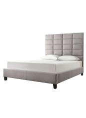 Luxurious Classic Upholstered Bed Without Mattress Grey 200 x 200centimeter