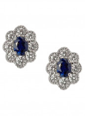 18K Gold Diamond & Sapphire Studded Earrings reviews 18K Gold Diamond & Sapphire Studded Earrings