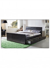 Dresden Bed With Mattress Black 180 x 200centimeter