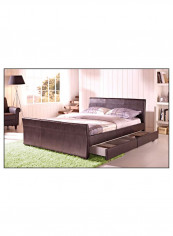Dresden Bed With Mattress Brown 180 x 200centimeter