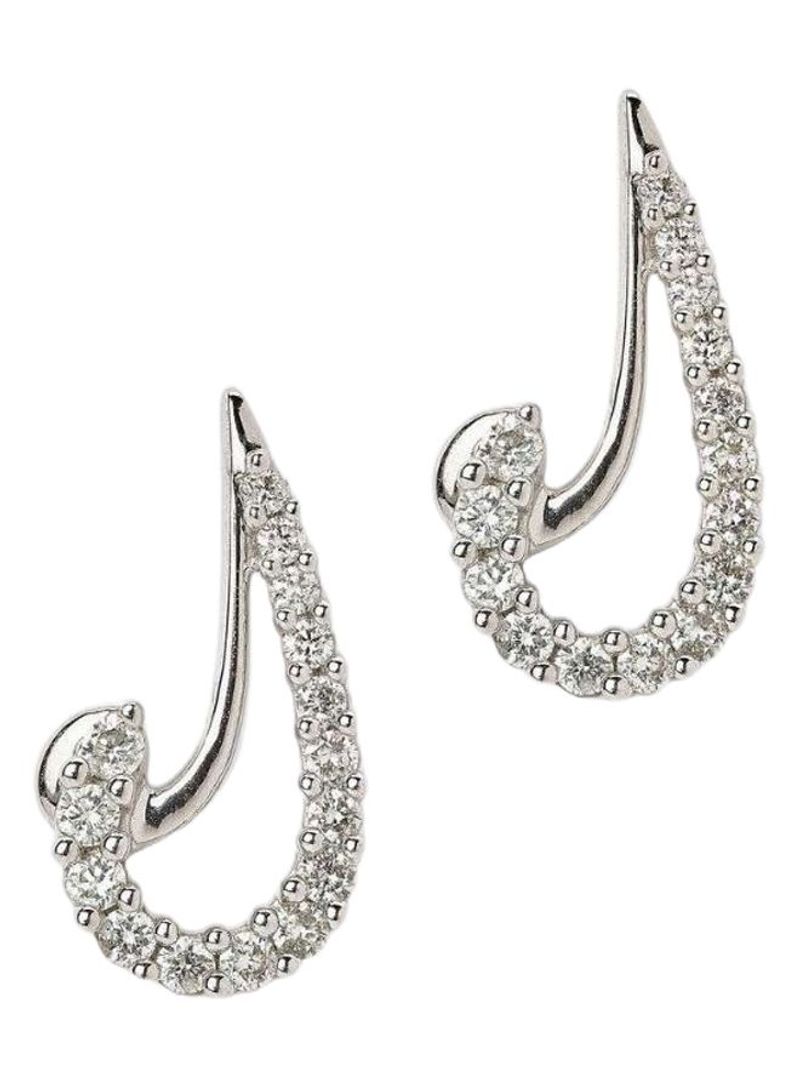 18K Gold Diamond Studded Earrings