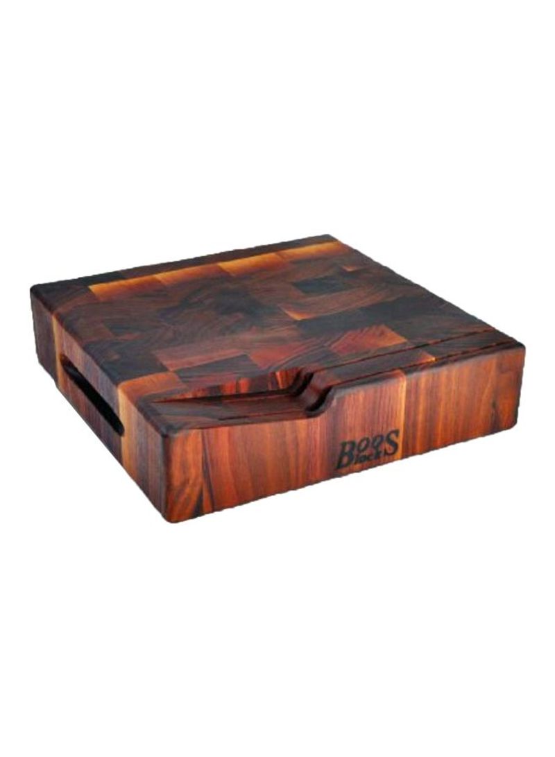 Wooden Chopping Block Red 12x12x3inch