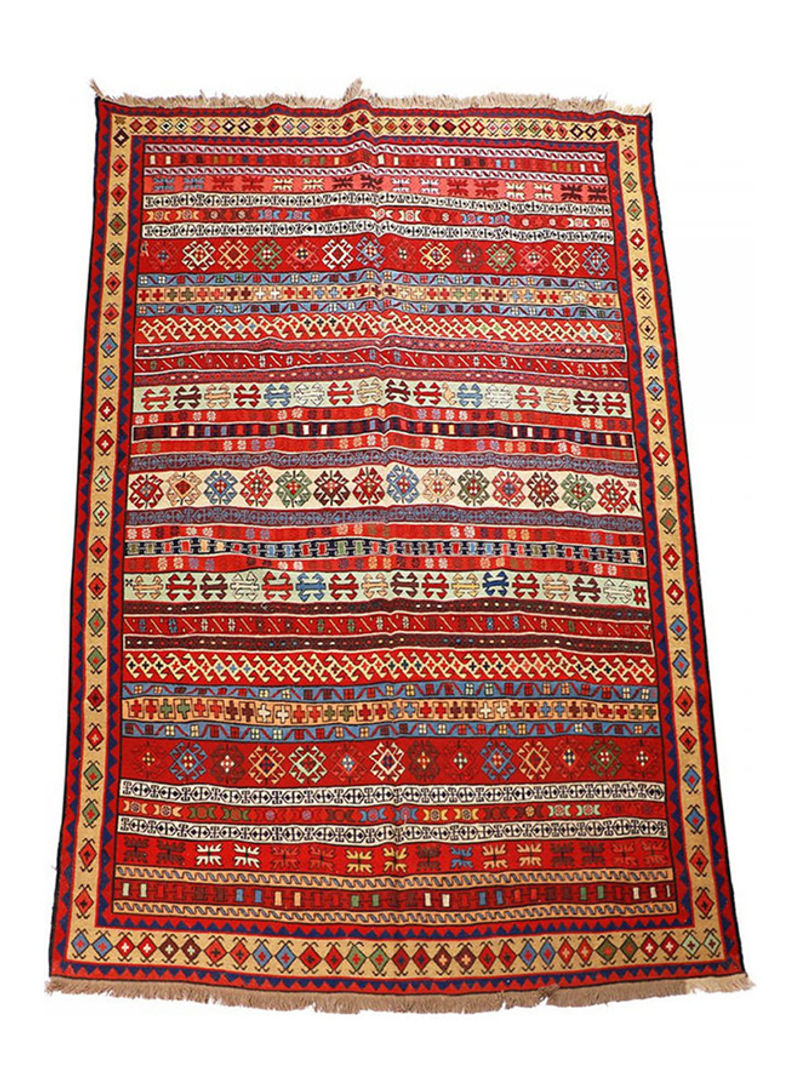 Al Fuad Beautiful Vegetable Dyed Caucasian Afghan Rug Multicolour 200x300cm